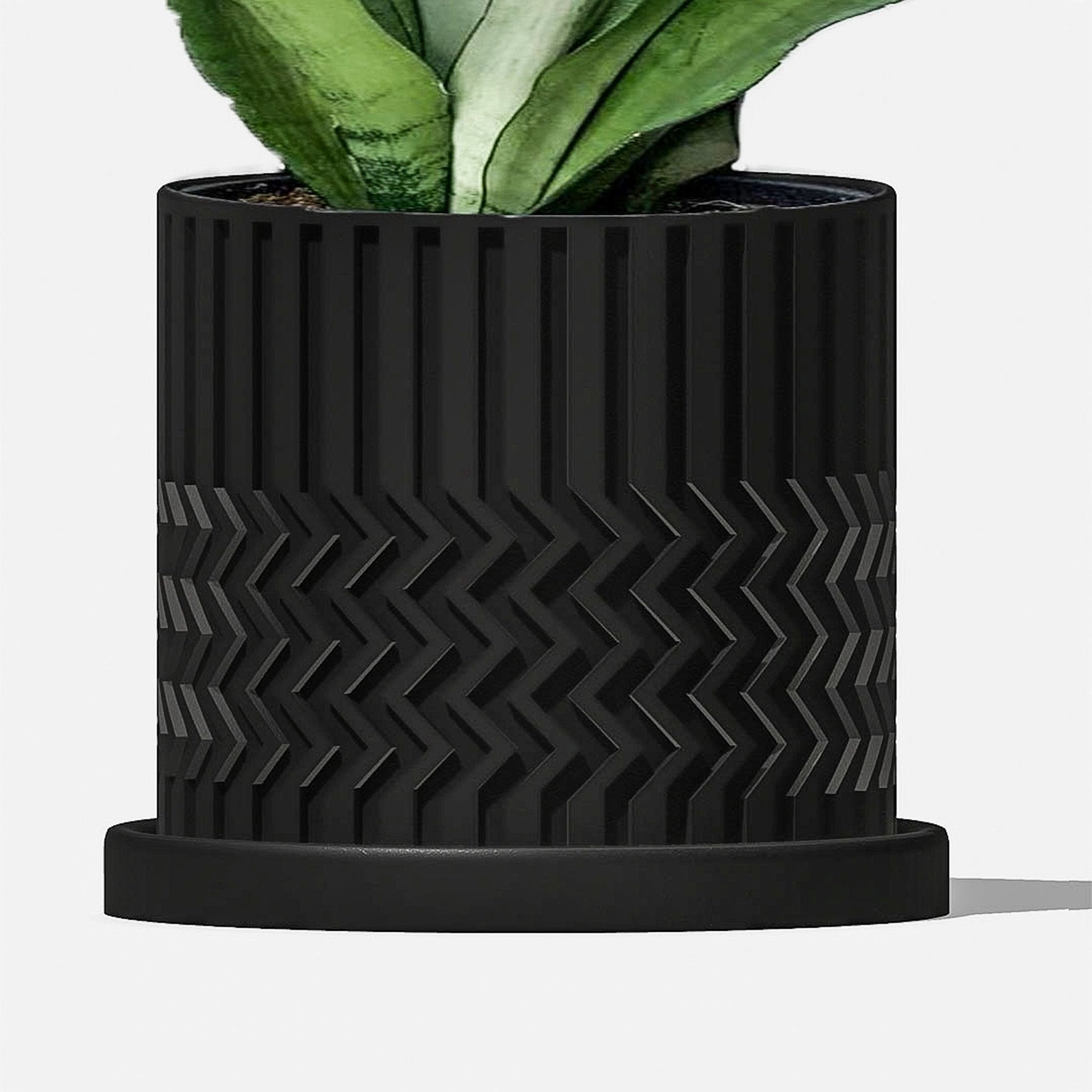 Minimalist Zig-Zag 3D Printed Planter | Eco-Friendly