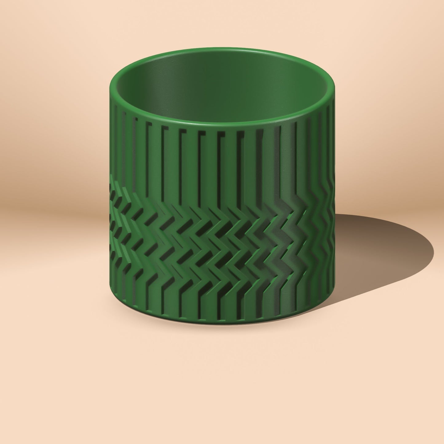 Minimalist Zig-Zag 3D Printed Planter | Eco-Friendly